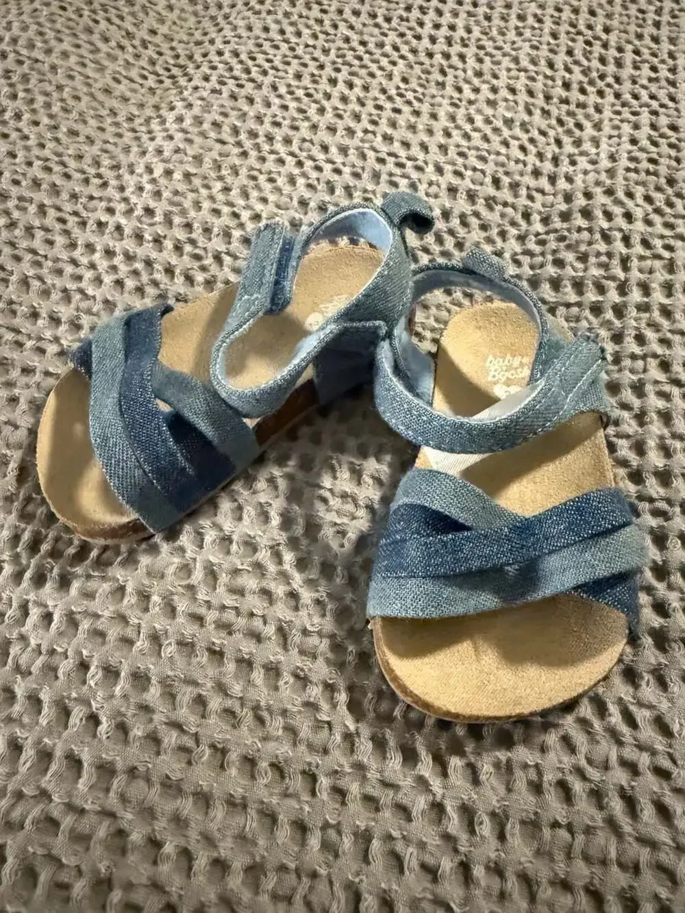 Baby OshKosh B'gosh Denim Criss-Cross Strap Sandals Size 2